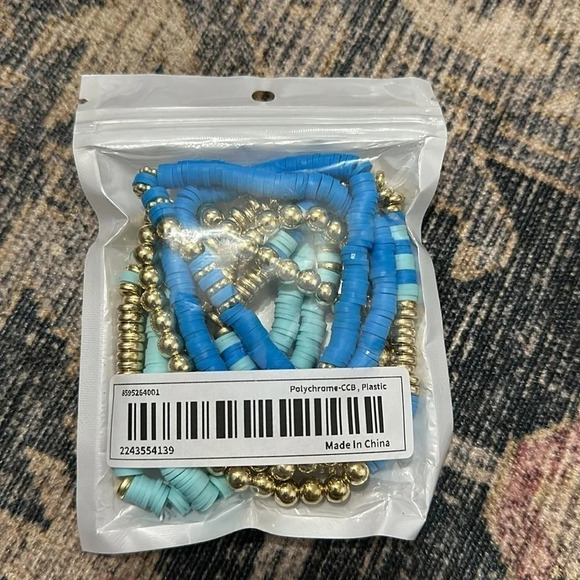 🌺 BEACHY BLUES 7 Stretch Bracelets 🌺‎ - Picture 4 of 4